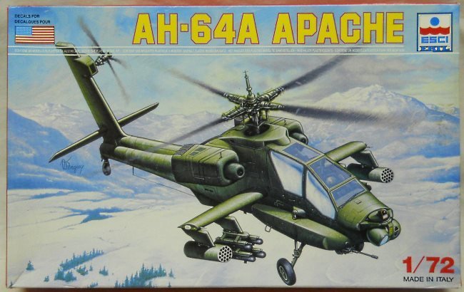 ESCI 1/72 AH-64A Apache - US Army 6th Cavalry Brigade, 9059 plastic model kit